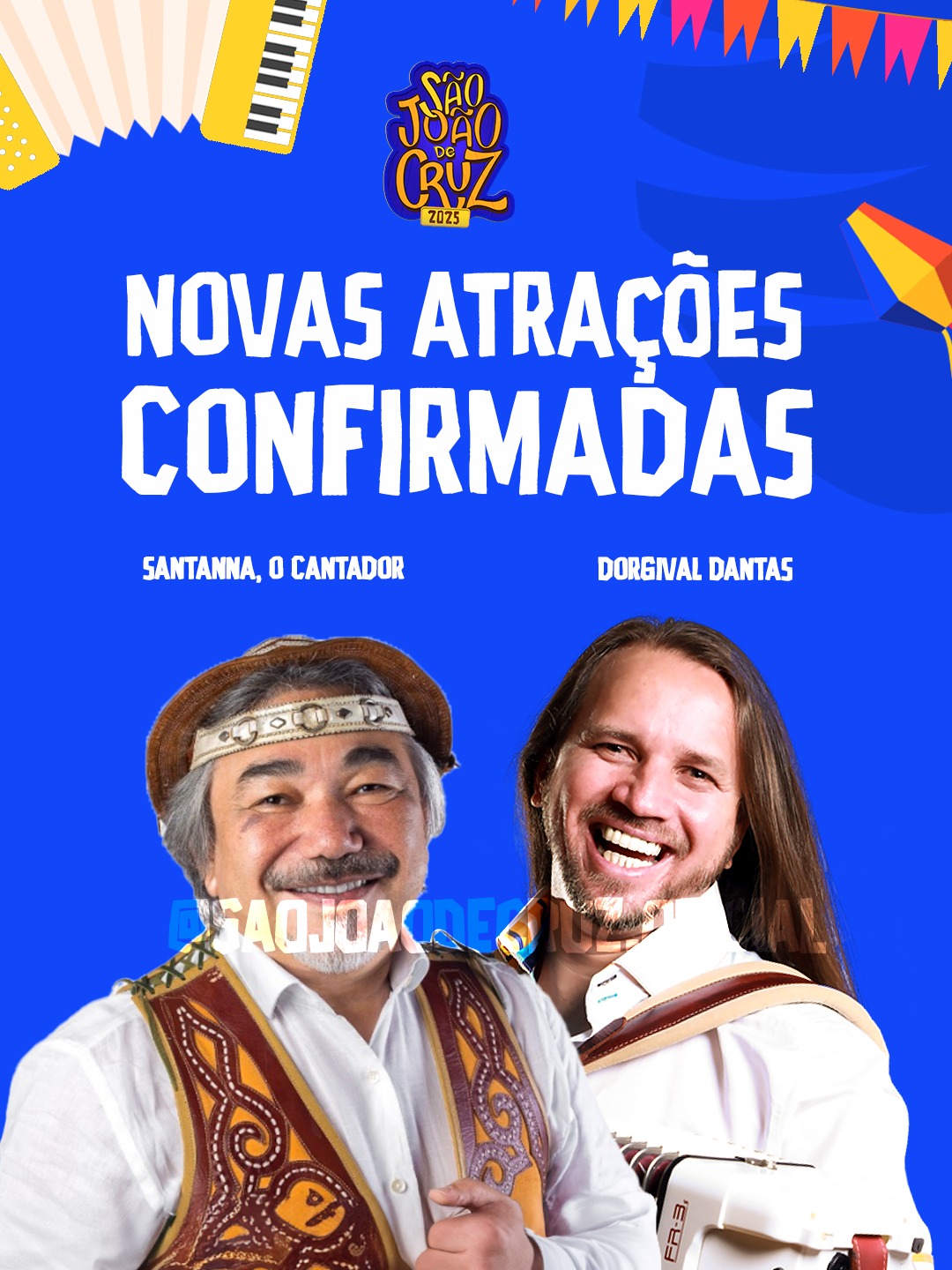 Imagem JPG, Prefeito anuncia mais duas atrações para o São João de Cruz: Dorgival e Santanna estarão no melhor da Bahia
